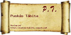 Puskás Tábita névjegykártya